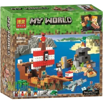 Конструктор Bela My World 11170 Приключения на пиратском корабле (404 детали)